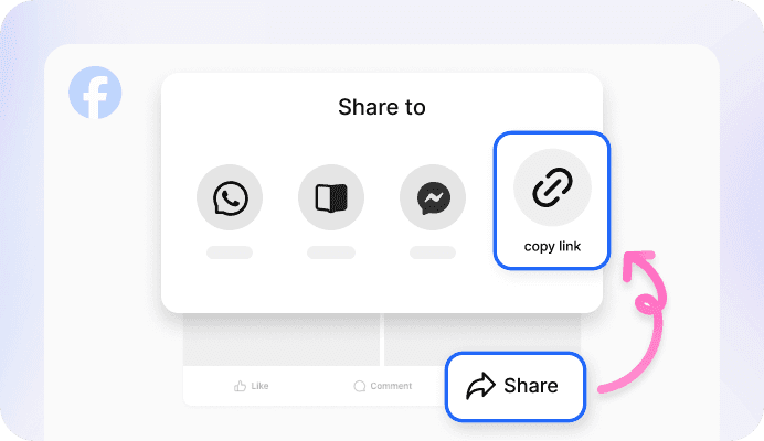 Facebook: Copy and paste video link