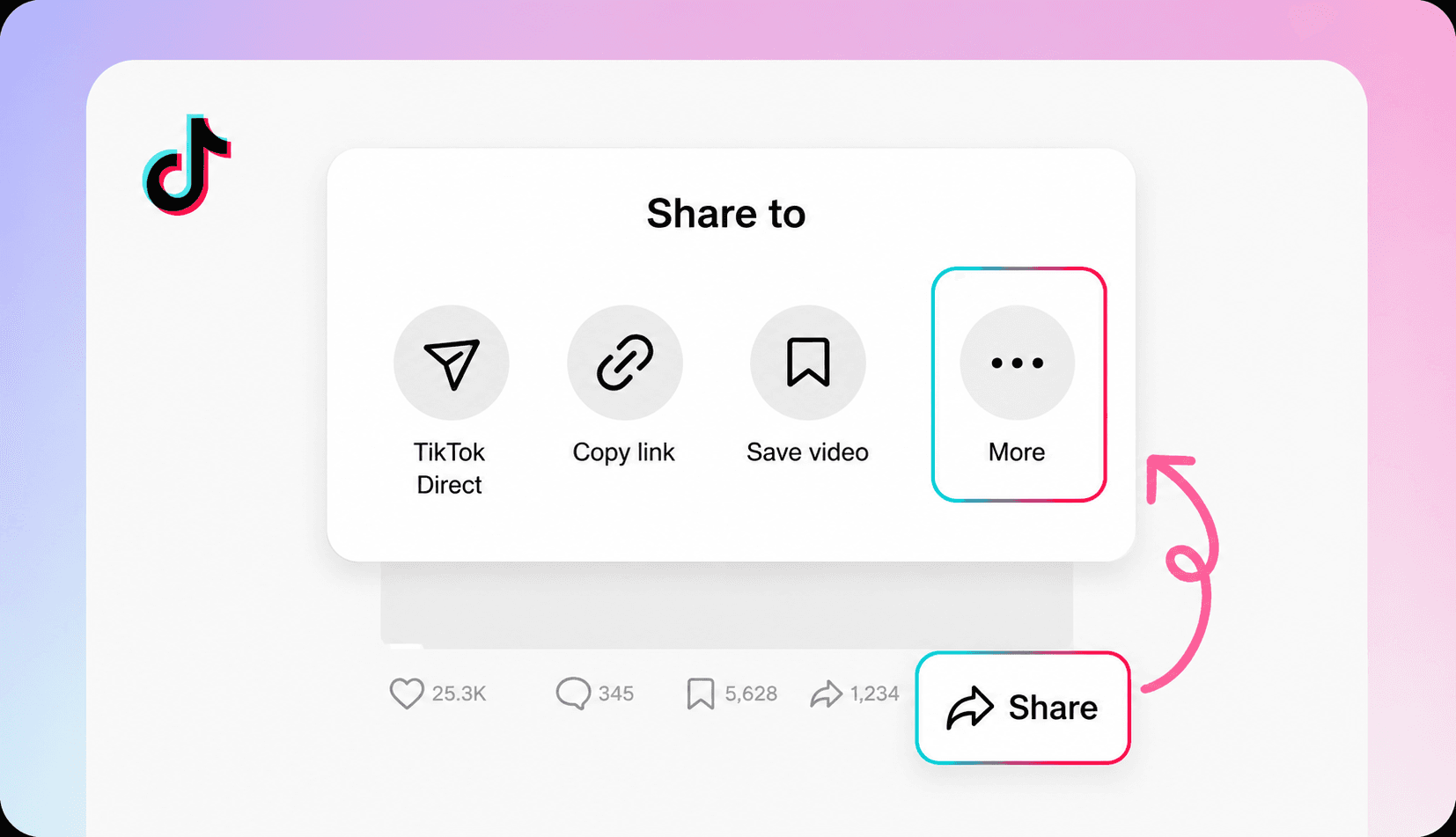 TikTok: Copy Video URL